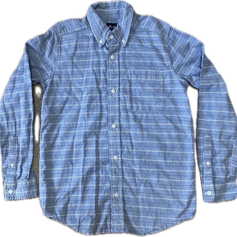 Boy’s Blue Striped Shirt Size L 10-12
